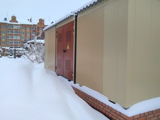 БКТП: строительство фундамента и корпуса, монтаж электротехнических устройств, установка, пусконаладка, испытания. Жилой комплекс пгт Медведево