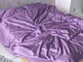 Постельное белье фиолетового цвета из люкс-сатина размера евро