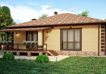 Одноэтажный дом с террасой в деревне Беляницы
Этот одноэтажный дом площадью 141,6 м² сочетает комфорт и современный стиль.