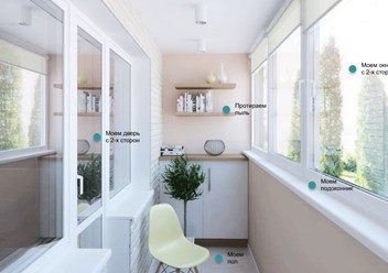 Уборка балкона