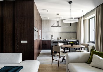 Дизайн и реализация интерьера трехкомнатной квартиры с кабинетом и гардеробной