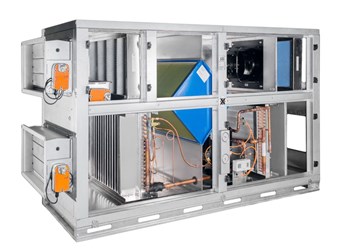 Приточно-вытяжная установка SEL-POOLPRO для аквазон. Специальные режимы: обогрев, осушение, увлажнение, охлаждение. Великолепная энергоэффективность засчёт применения рекуператора и EC-вентиляторов.