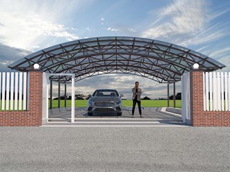 Современный арочный навес