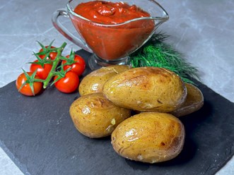 картофель на мангале