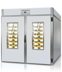 Двухдверный шкаф расстоечный ШР-12 на 2 технологических тележки