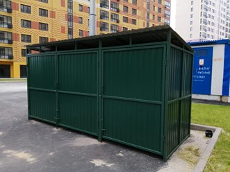 Контейнерная площадка для мусора ТКО на 3 контейнера