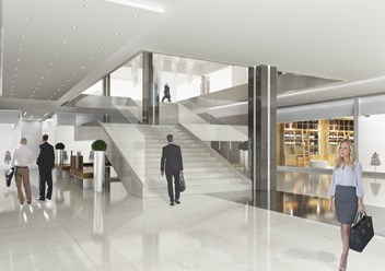 Просторные светлые офисные помещения находятся на верхних этажах Бизнес-Центра.