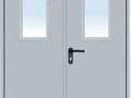 Дверь металлическая противопожарная двустворчатая остекленная ДМПО 02-EIS60