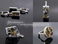 Украшения из метеорита палласита