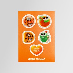 Объемные стикерпаки Додо пицца