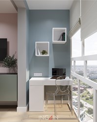 Project "Pink Wall" - дизайн квартиры студии 23 м2 в Санкт-Петербурге. Студия дизайна интерьеров INGAIN