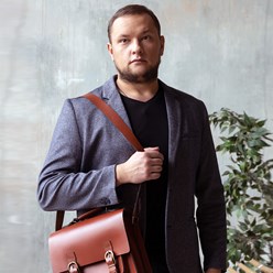 Мужская сумка Кембридж из натуральной кожи ручной работы