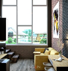 Project hotel "Apart Loft" - дизайн гостиничного номера 26,8 м2 в Хабаровске. Студия дизайна интерьеров INGAIN