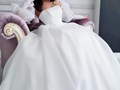 Свадебное платье минималистичного дизайна из новой матовой органзы воск