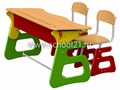 Школьный комплект &quot;Бэзбука&quot; - двухместная парта со столешницей из МДФ и двумя ученическими стульями.