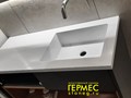 Corian Designer White - столешница из искусственного камня для ванной комнаты