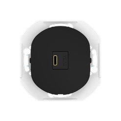 Розетка скрытой установки CADUCEUS ALING EON USB тип С для зарядки 1-го устройства, 3А, 5В=, 250В~, механизм