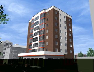 Жилой дом "Шоколад"  в центре города на улице Преображенская д. 97