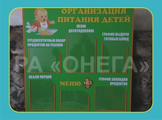 СТЕНД ДЛЯ ПИЩЕБЛОКА ДЕТСКОГО САДА "126