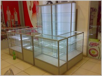 Торговый отдел из алюминиевого профиля. Цена 45000р.