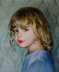 Детский портрет сухой кистью