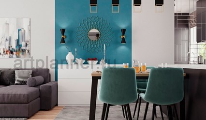 Стильный дизайн проект интерьера в частном доме. Разработанный и реализованный дизайн студией интерьеров Артпланнер.