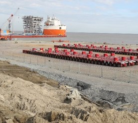 Строительство причала в Сабетта