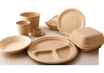 Биоразлагаемая эко посуда, стакан, тарелка, вилка, ложка, нож, контейнер