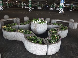 Уличный бетонный вазон для цветов Трансформер