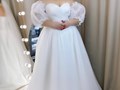Свадебное платье большого размера, свадебное платье для полных форм. Нежное, утонченное свадебное платье для роскошной невесты с нестандартными формами. Рукава съёмные