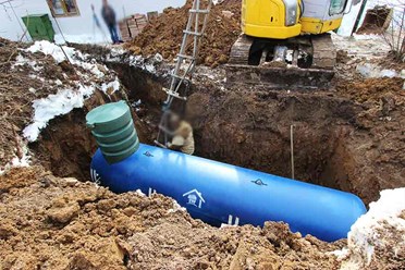 Монтаж газгольдера под СУГ