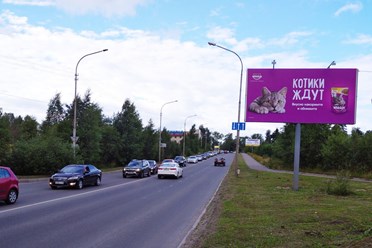Магистральный щит (билборд)  6х3 м. Петрозаводск, пр. Лесной