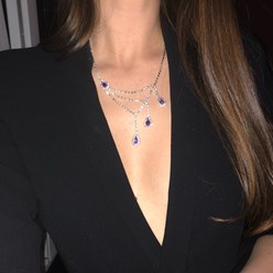 Комплект с синими кристаллами &quot;Монамур&quot; бижутерия элоиза. Бренд - eloiza jewelry. Сайт - eloiza.net
