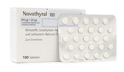Новотирал 100 мкг левотироксина + 20 мкг лиотиронина