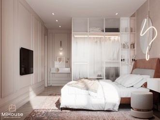 ЖК КЛЕВЕР ПАРК визуализация мастер-спальни