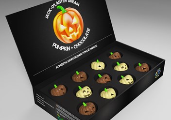 Дизайн упаковки и шоколада ручной работы к празднику Helloween
#helloween