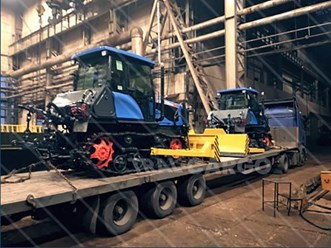 Перевозка бульдозера тралом