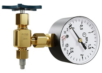 Клапан запорный манометрический CADUCEUS