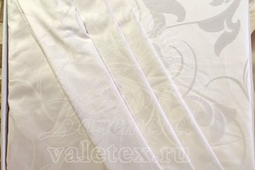 Комплект постельного белья из светло-кремового сатин-жаккарда от Валетекс
