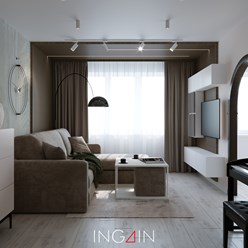 Project "Nature" - дизайн трехкомнатной квартиры в Хабаровске. Студия дизайна интерьеров INGAIN