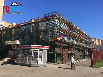 Монтаж вентфасада ТЦ Крутиловский Селятино