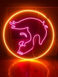 Неоновая вывеска Barbershop