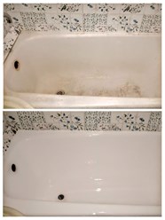 Чугунная ванна до и после нашей работы. 346839