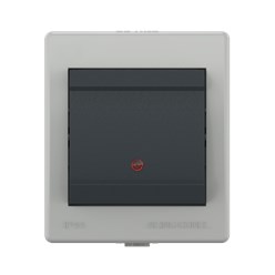 Выключатель одноклавишный CADUCEUS ALING POWER для открытой проводки, с индикацией, 10АХ, 250В~