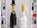 Салон &quot;Белая Лебедь&quot; предлагает свои услуги по оформлению свадебного шампанского. Ваше шампанское украсит свадебный стол и Ваши гости могут побороться на аукционе за обладание такого шампанского