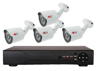 Комплект видеонаблюдения 4шт. уличная 4 в 1 видеокамера, 1/4&quot; OmniVision OV9732+HTC960E, AHD: 1280x720 (720p)/CVI/TVI/CVBS, f=2.8мм, 2DNR, AWB, AGC, ИК до 20м, IP66, -40C&#176;..50C&#176;, DC12В&#177;10%, 0.5А, 160x