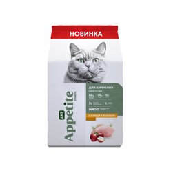 AmeAppetite Advanced сухой корм с курицей и яблоками для взрослых кошек от 1 года
