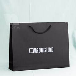 Бумажный пакет с рисунком на заказ. Дизайнерская бумага. Маленький тираж. Нанесение логотипа.