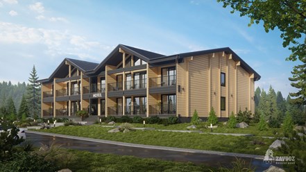 Проект гостиницы из клееного бруса Рейкьявик