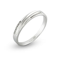 Обручальное кольцо с алмазной гранью